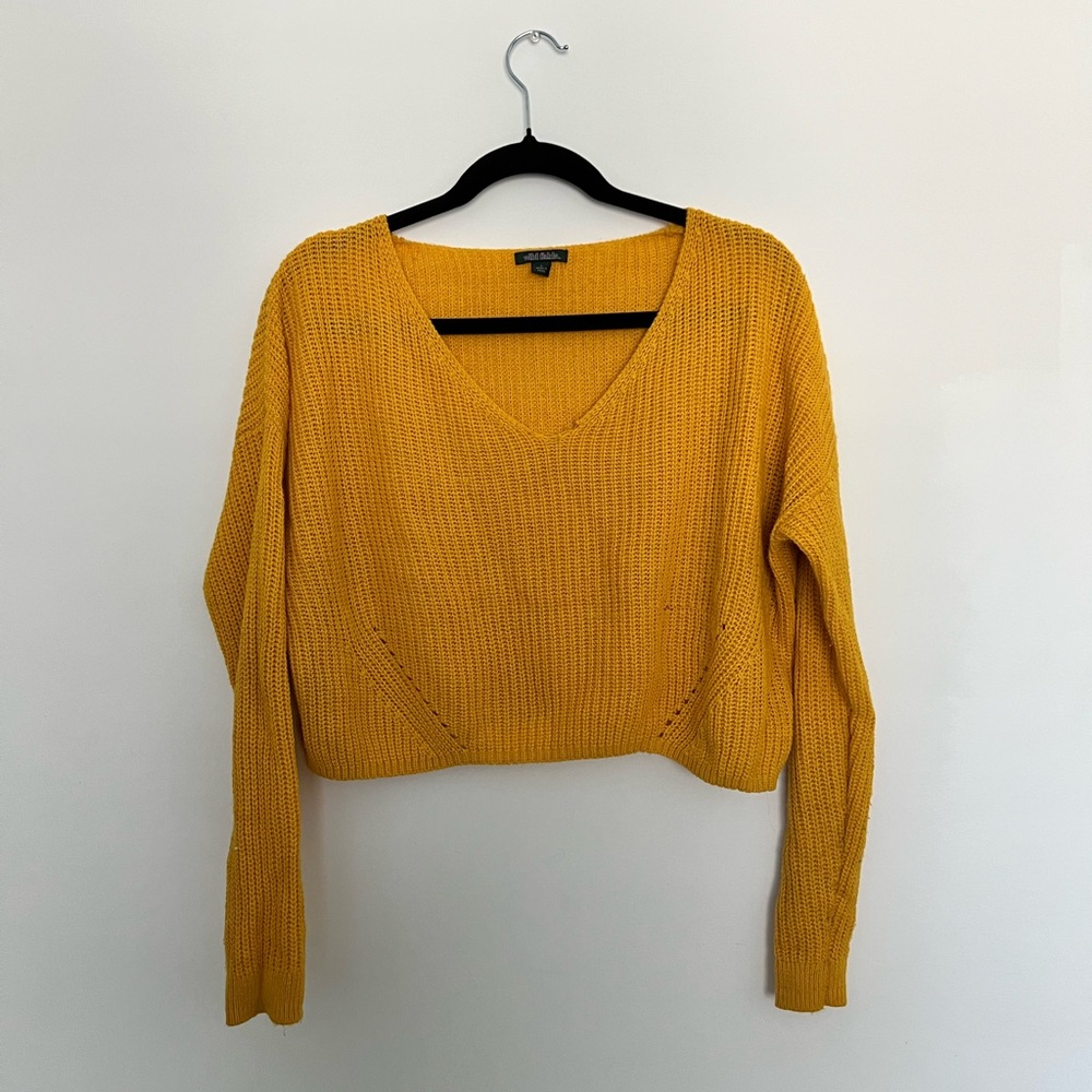 Wild Fable Mustard V-Neck Sweater